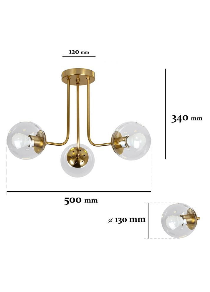 Люстра 7529908-3 BRZ+CL (LVS4774) Levistella (323003119)