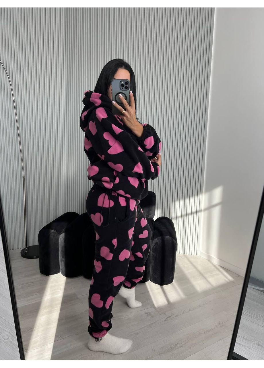 Чорна жіноча піжама кофта + брюки No Brand