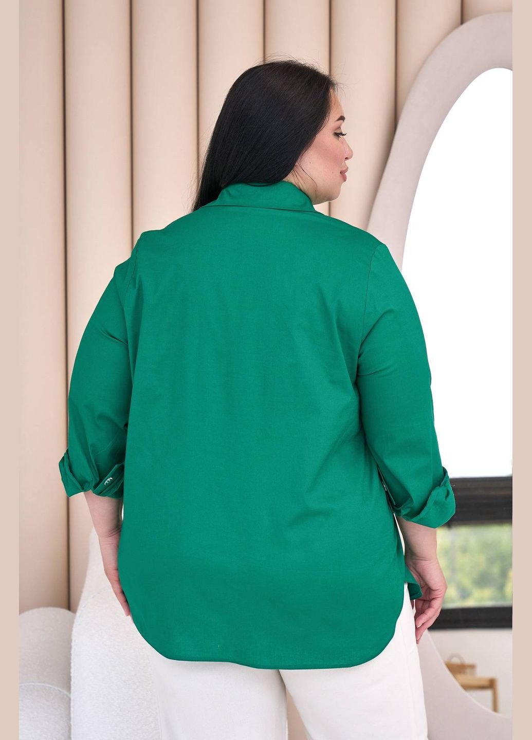 Зеленая классическая рубашка Tatiana