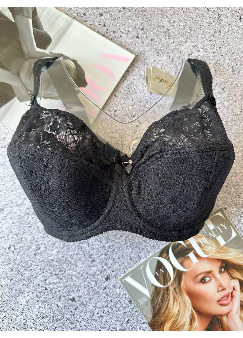 Чёрный бюстгальтер на косточках черный Finikin