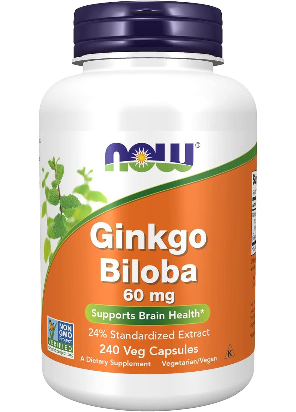 Гинкго Билоба NOW Ginkgo Biloba 60 mg 240 caps Now Foods (351864929)
