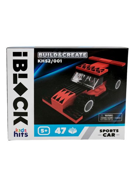 Конструктор Kids hits Спорткар красный 47 деталей (KH52/001/3) Iblock (370625317)