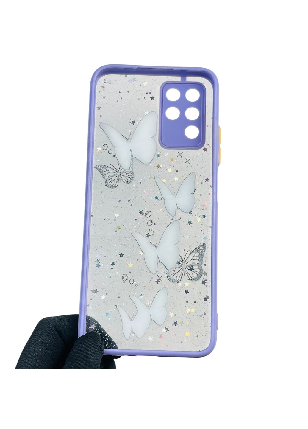 Чохол для Blade V30 Vita з блискітками з метеликами на зтє блейд в30 віта бузковий ZTE (366386118)