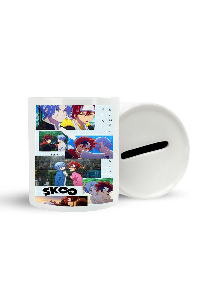 Скарбничка, копілка для грошей Аніме Скейт Нескінченність #0003 біла керамічна No Brand (315044407)