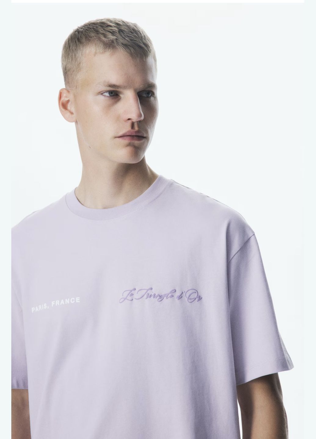 Розовая футболка H&M loose fit