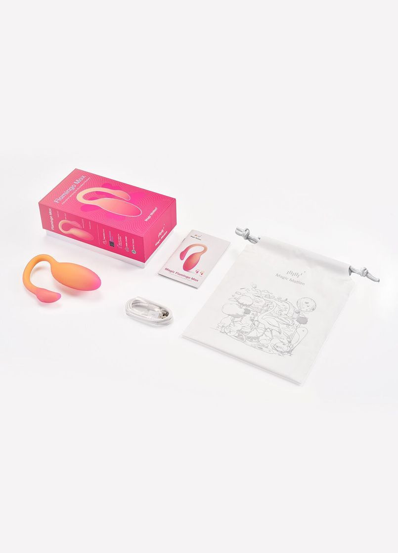 Смарт-віброяйце Flamingo Max Orange зі стимулятором клітора Magic Motion (329900494)