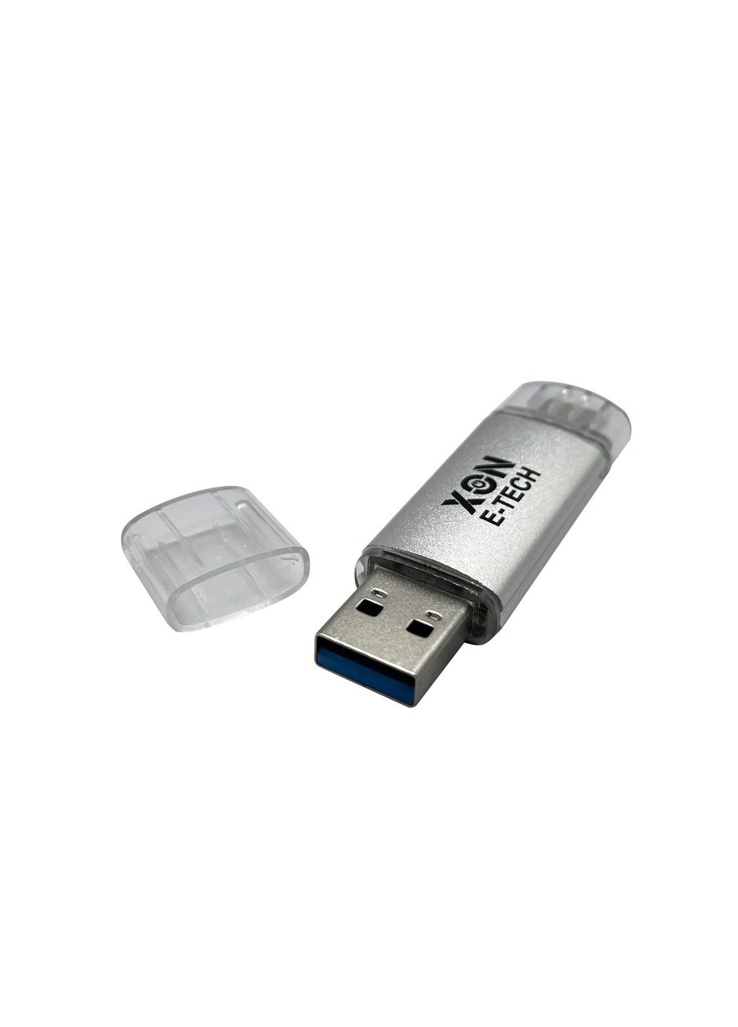 Флеш-накопичувач XON FlashDrive DuoConnect 128GB (USB 3.0 + USB Type-C) Сірий (FX3DX128MS 7607) XON E-Tech (303726386)