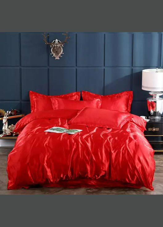 Постельное белье атласное Полуторный 150 x 210 см + 4 x 50 x 70 (В141402-3) No Brand (308755213)