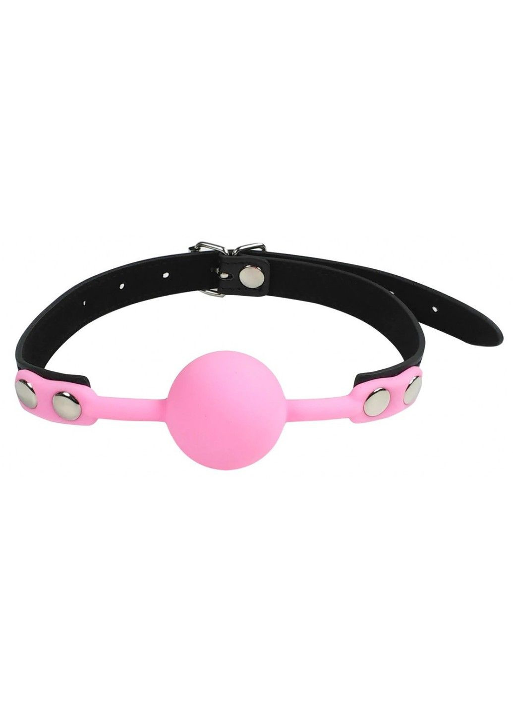 Кляп силіконовий Silicone ball gag metal accesso pink DS Fetish (292011396)