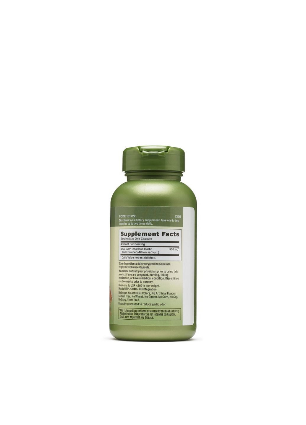 Натуральна добавка Herbal Plus Odorless Garlic 500 mg, 100 таблеток GNC (293481878)