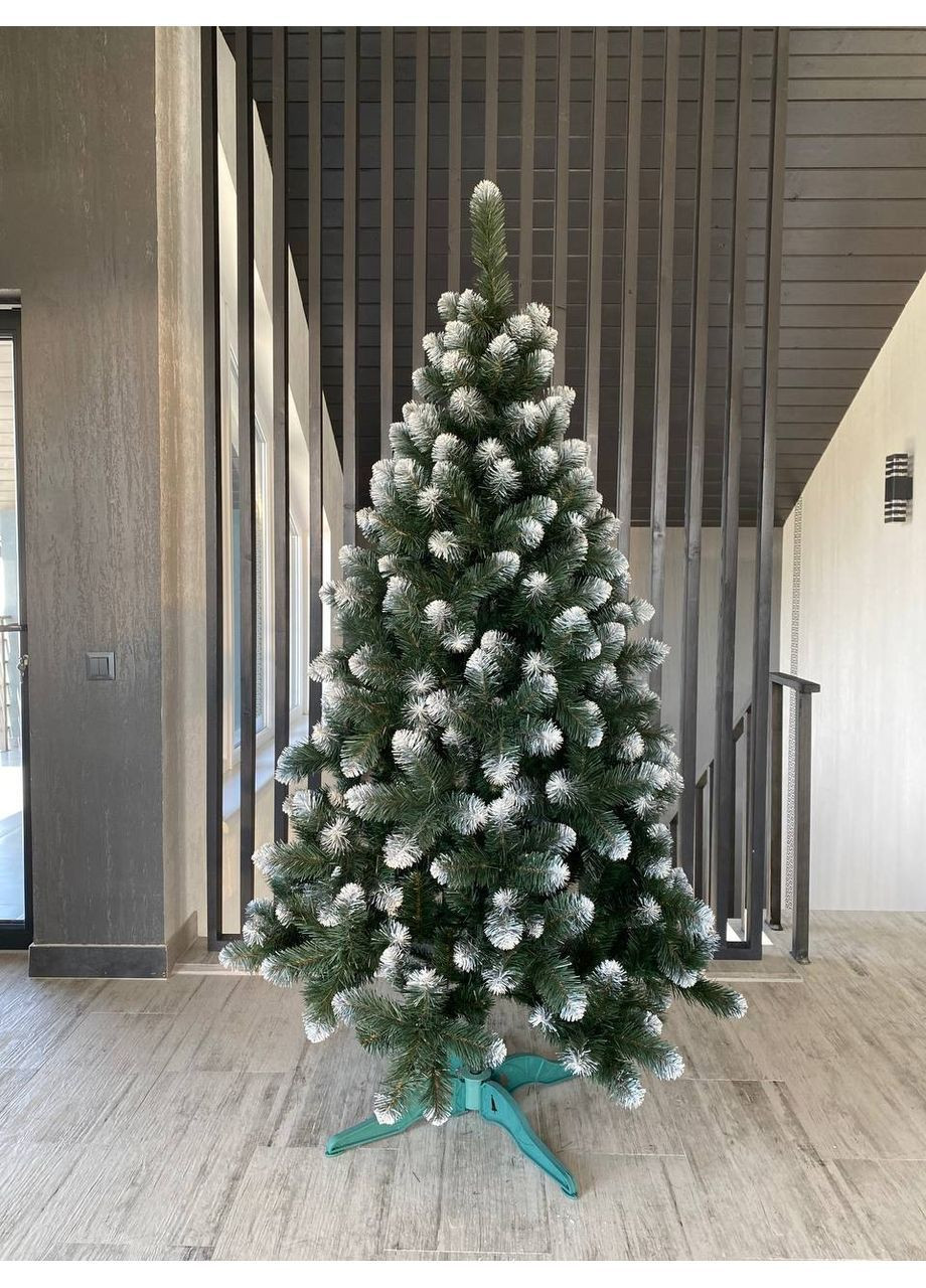 Штучна ялинка Королева з білими кінчиками 130-см No Brand (364485313)