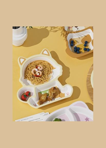 Тарелка детская Лиса оранжевая 18566 3.3х21.5х24.3 см No Brand (347229332)