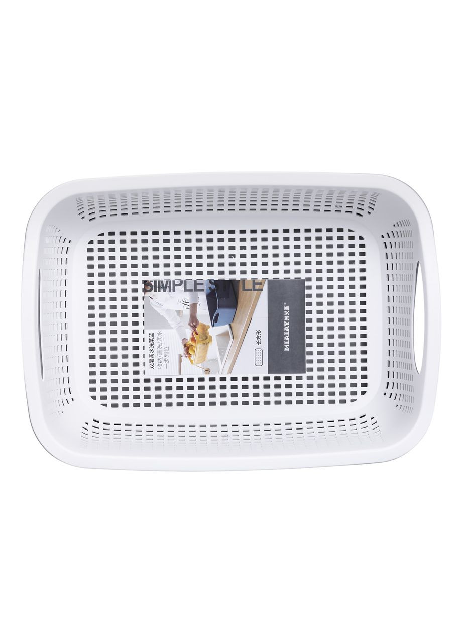 Корзина-друшлак 2 в 1 для мытья овощей, фруктов и зелени 32×23×13 (см) HP-45-5W Yiwu (366449119)