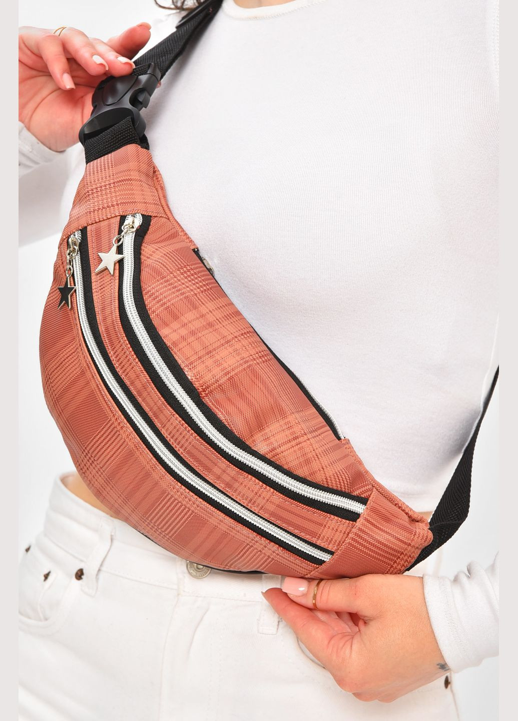 Бананка женская тёмно-розового цвета Let's Shop (335007311)