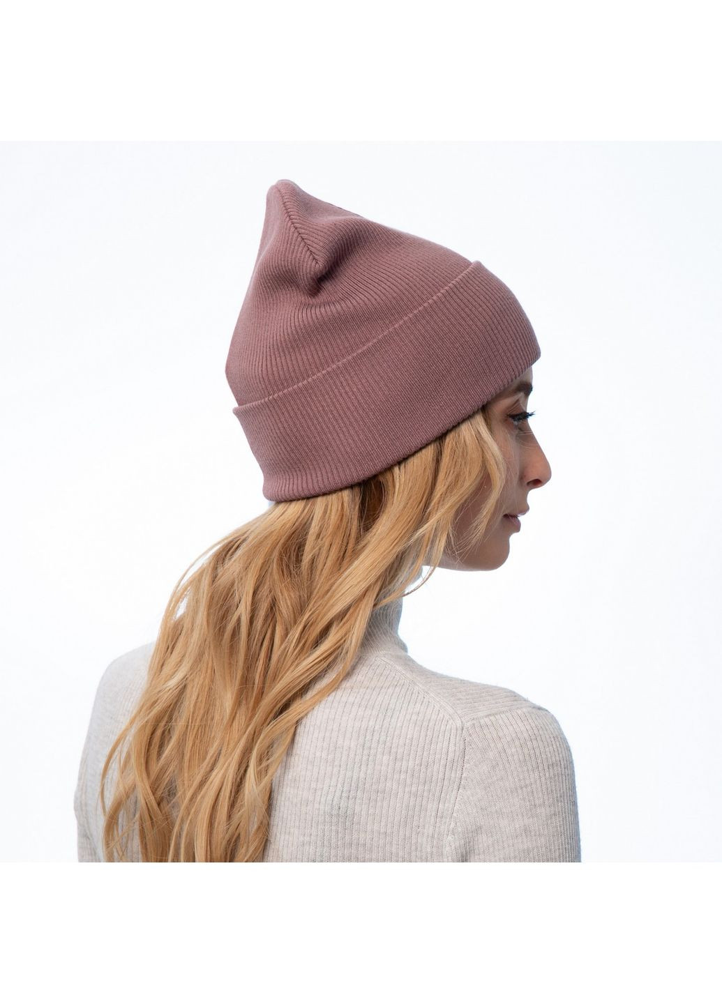 Шапка бини женская вискоза розовый LIAM LuckyLOOK 644-848 (322792281)