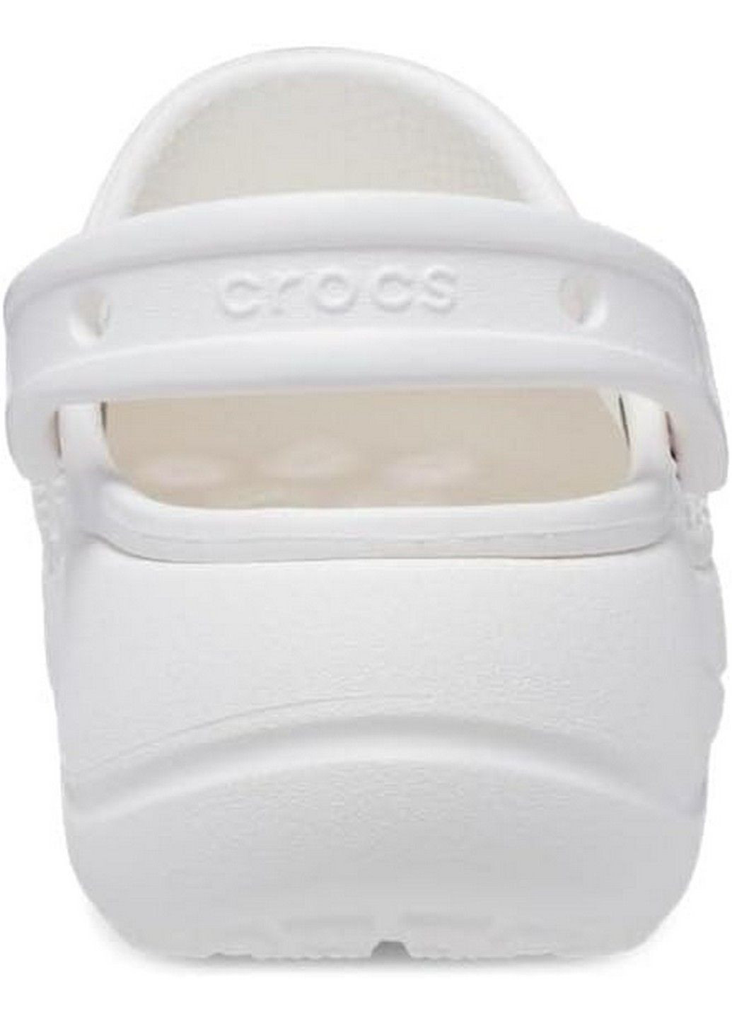Белые сабо кроксы Crocs на платформе