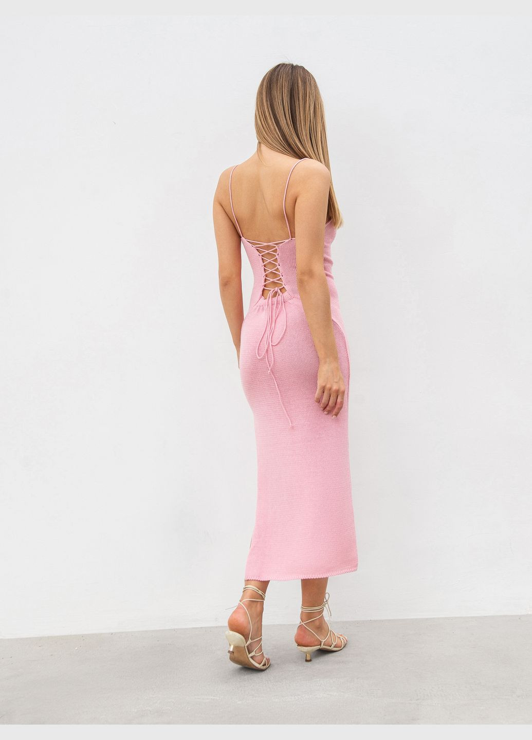 Розовое платье Romashka однотонное