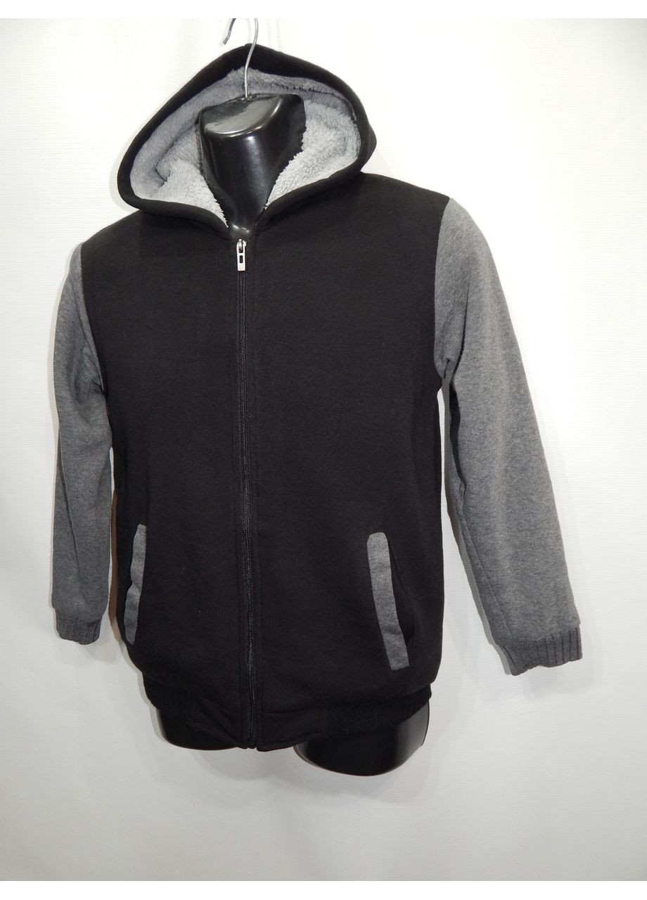 Чоловіча тепла толстовка на хутрі підліток 13-14 років р.44 060ZMT (тільки в зазначеному розмірі, тільки 1 шт.) No Brand (369154559)