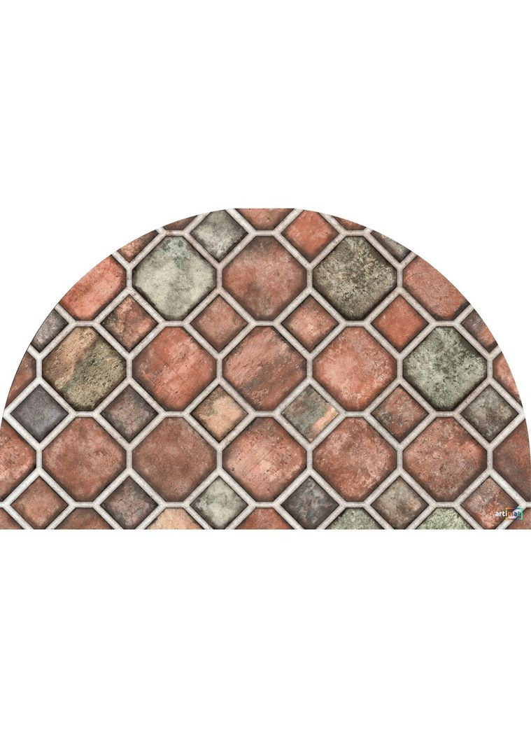 KR-602-5 Придверний напівкруглий килимок TM . - 45х75х0,3 см Artimat (361411278)