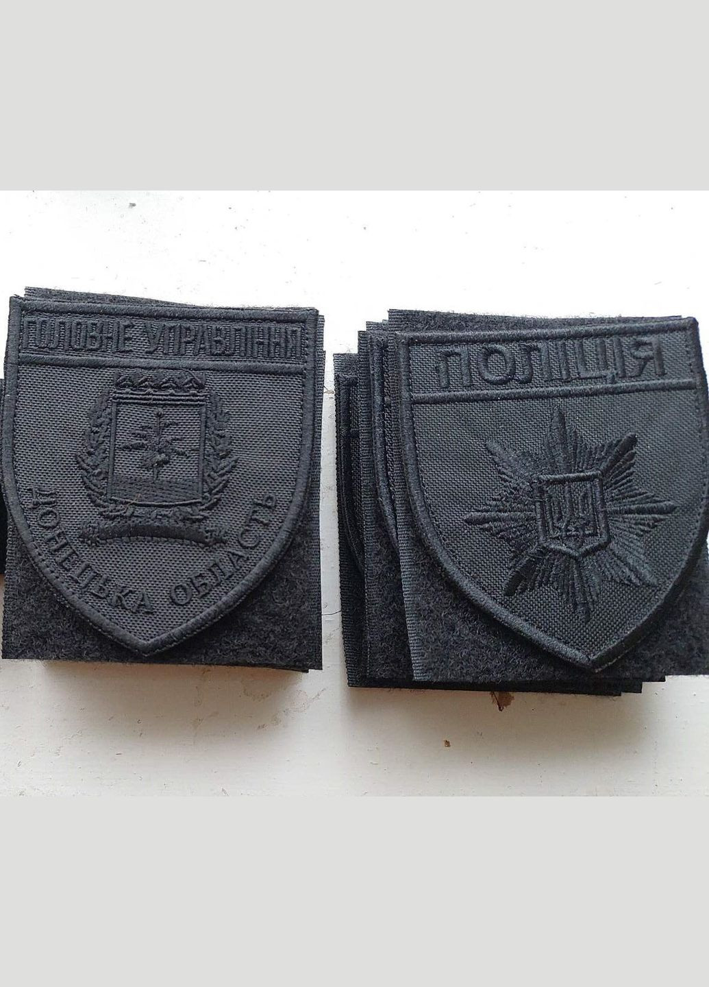 Шеврон Полиция Звезда Черный одноцветный No Brand (336381958)