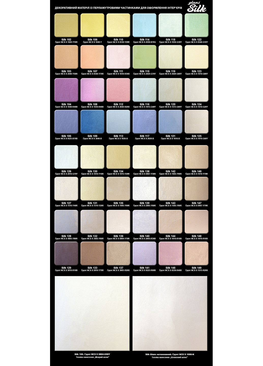 Декоративная краска Мокрый шелк ® Silk Glans с шелковистым блеском и перламутровым эффектом серебряная 2,5 л (3 кг) AURA (360881153)
