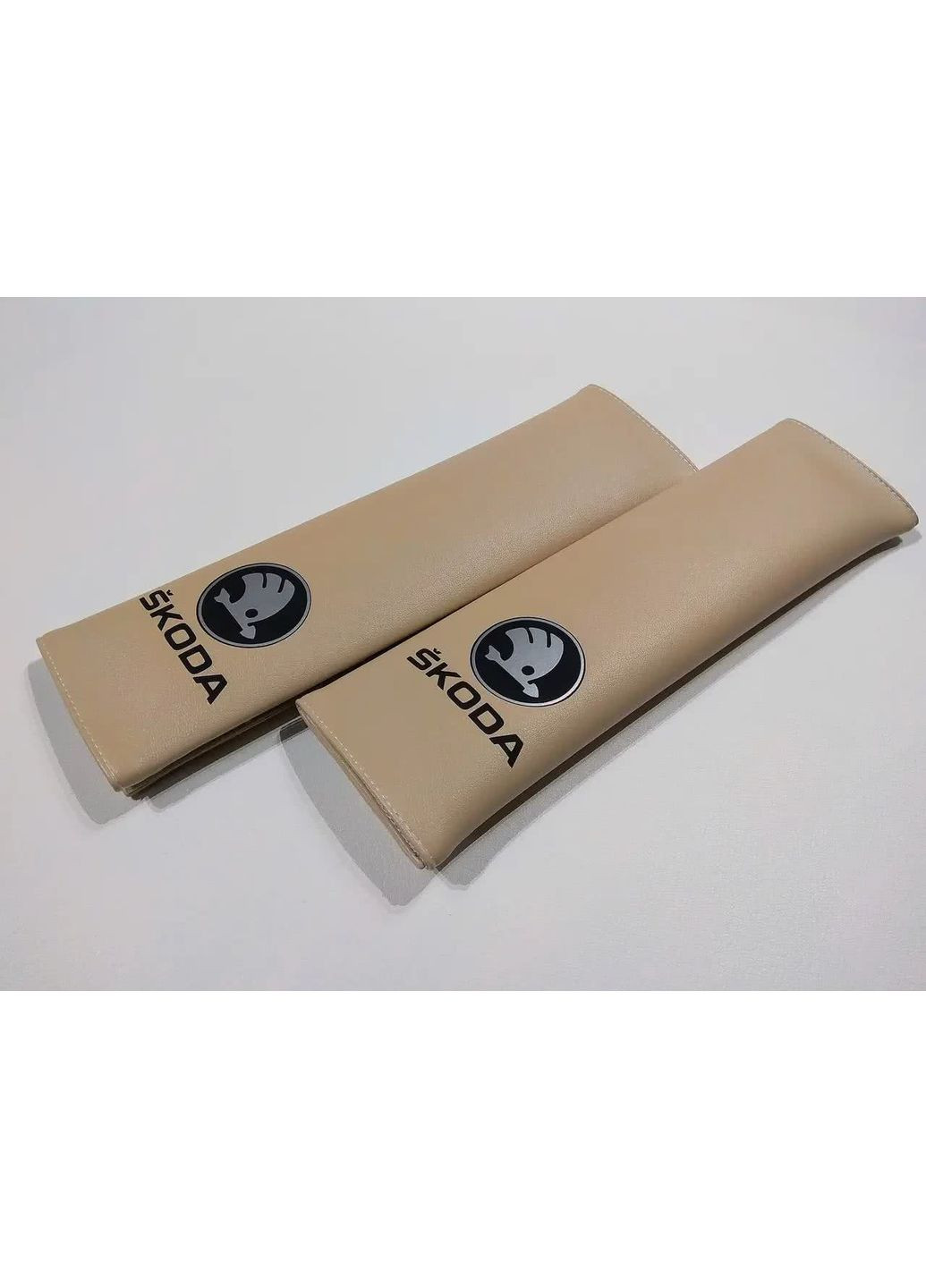 Накладки на ремень безопасности SKODA бежевый No Brand (361867167)