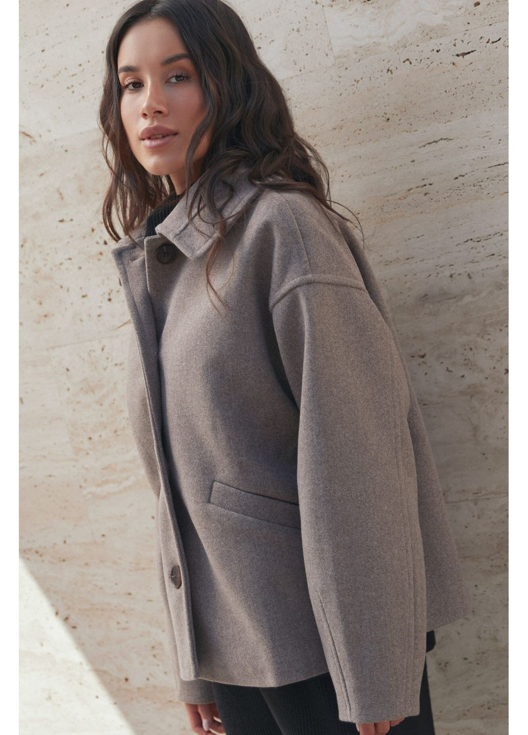 Коричневое демисезонное Укороченное пальто 2308.6464 Seventeen