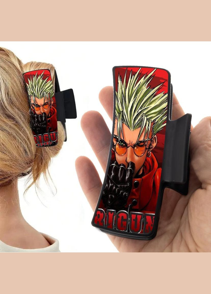 Заколка крабик для волос Аниме Триган #0002 черный No Brand (315630945)