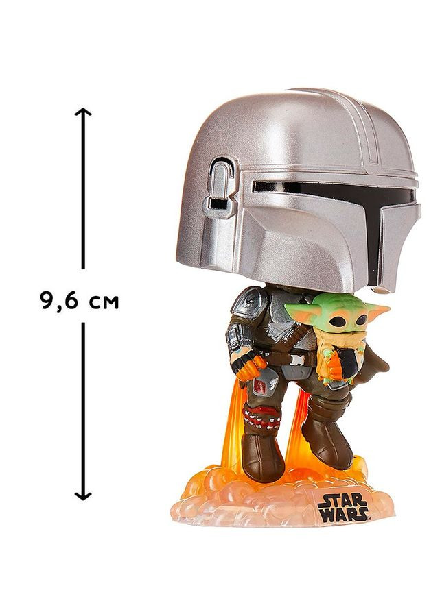 Фігурка Pop Star Wars Мандалорець, що летить з малюком (50959) Funko (325877550)