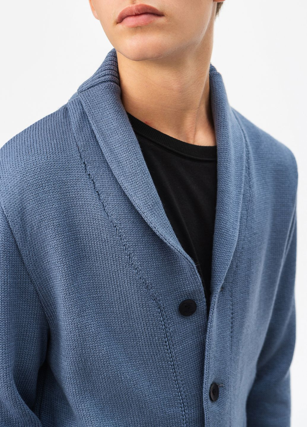 Серо-голубой кардиган SVTR