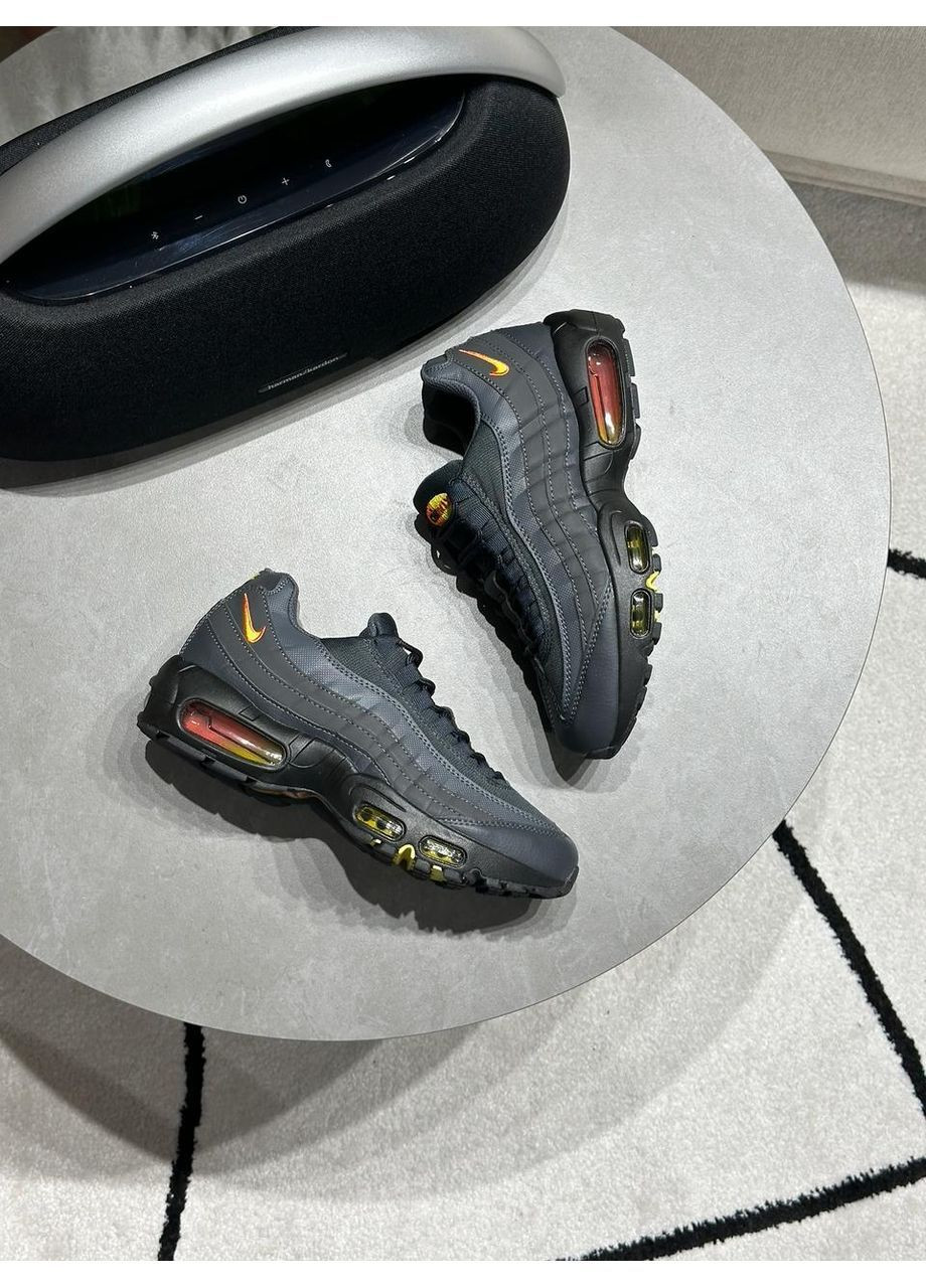 Темно-сірі Осінні кросівки nike anthracite safety orange No Brand Air Max 95