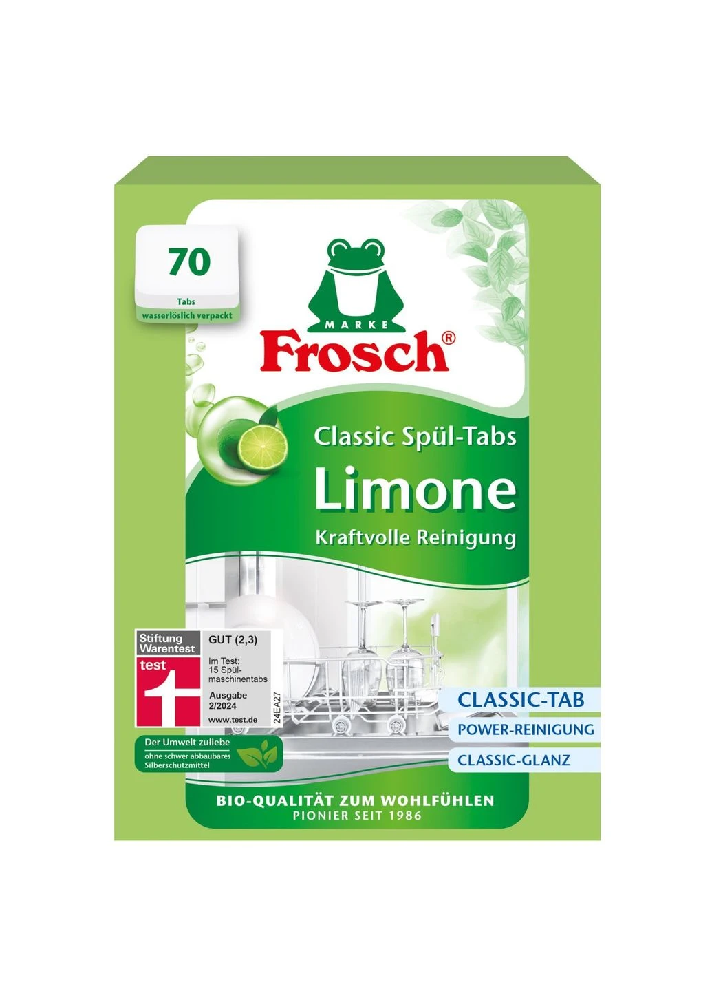 Таблетки для посудомийних машин Лимон 70 шт. () Frosch 4001499958694 (378834863)