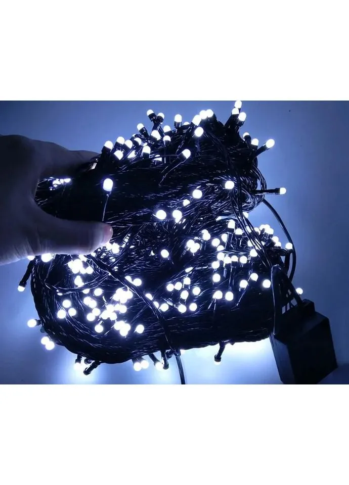Светодиодная Гирлянда нить 201 led Белая (черный провод) Digital (388598126)