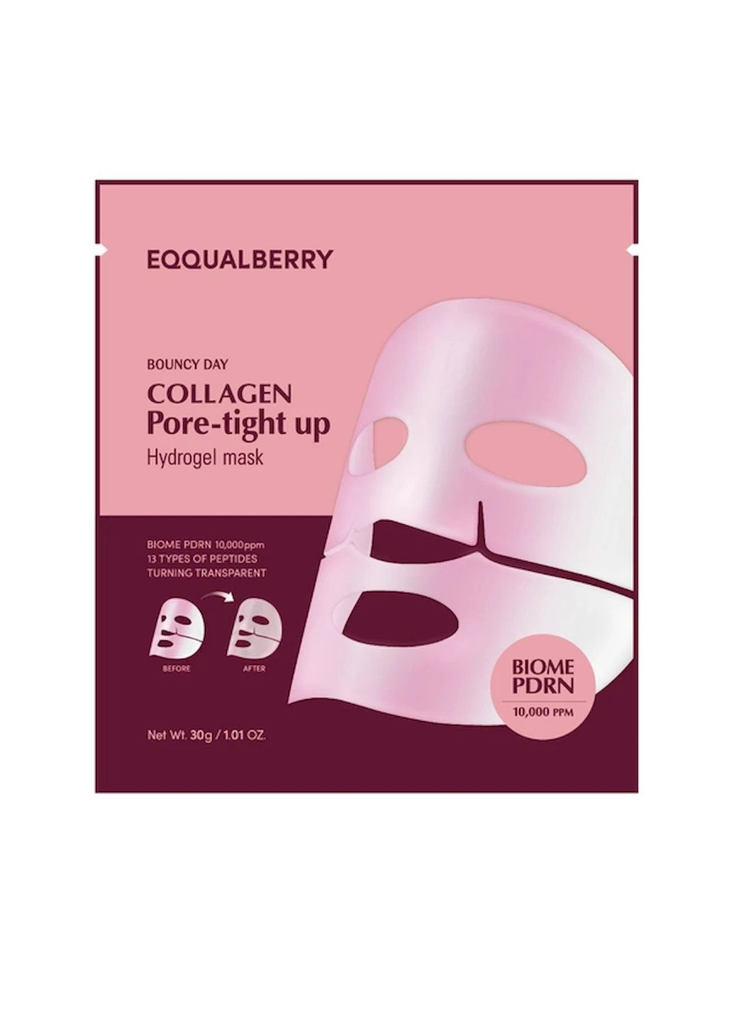 Колагенова маска Collagen Pore Tight Up Hydrogel Mask для звуження пір 30 мл Eqqualberry (348434272)