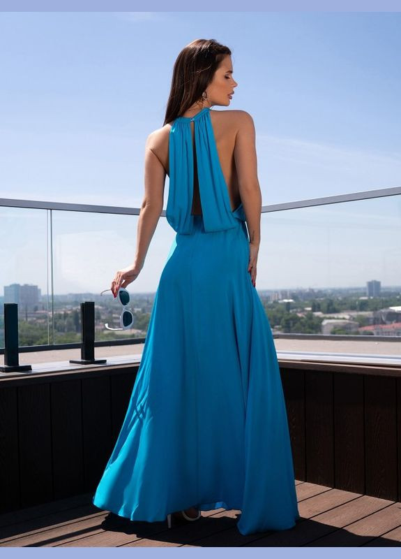 Голубое платье 14720 голубое ISSA PLUS однотонное