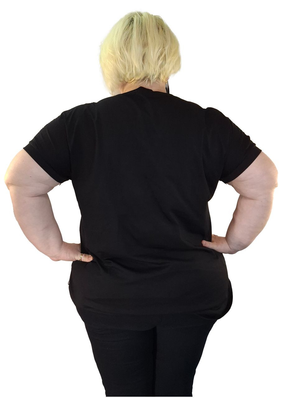 Футболка женская "ЛIС" голубая хлопковая с принтом Levisha - (345715858)