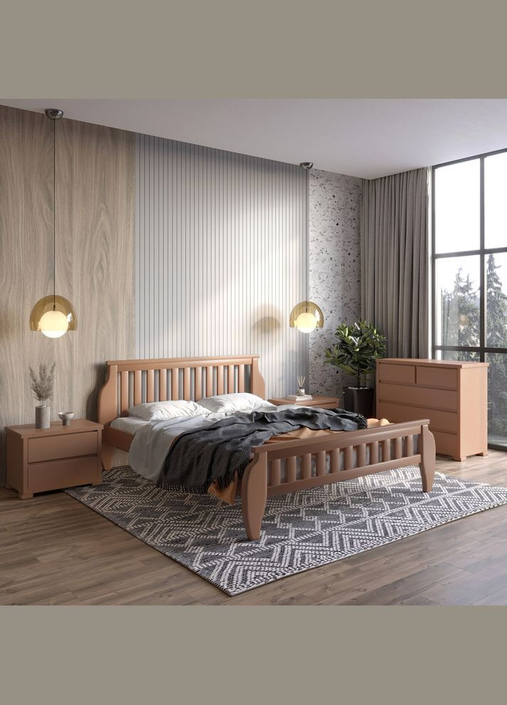 Односпальная деревянная кровать Прага (RAL8025) 80х200 см (MBG-7187) Mebigrand (366087514)