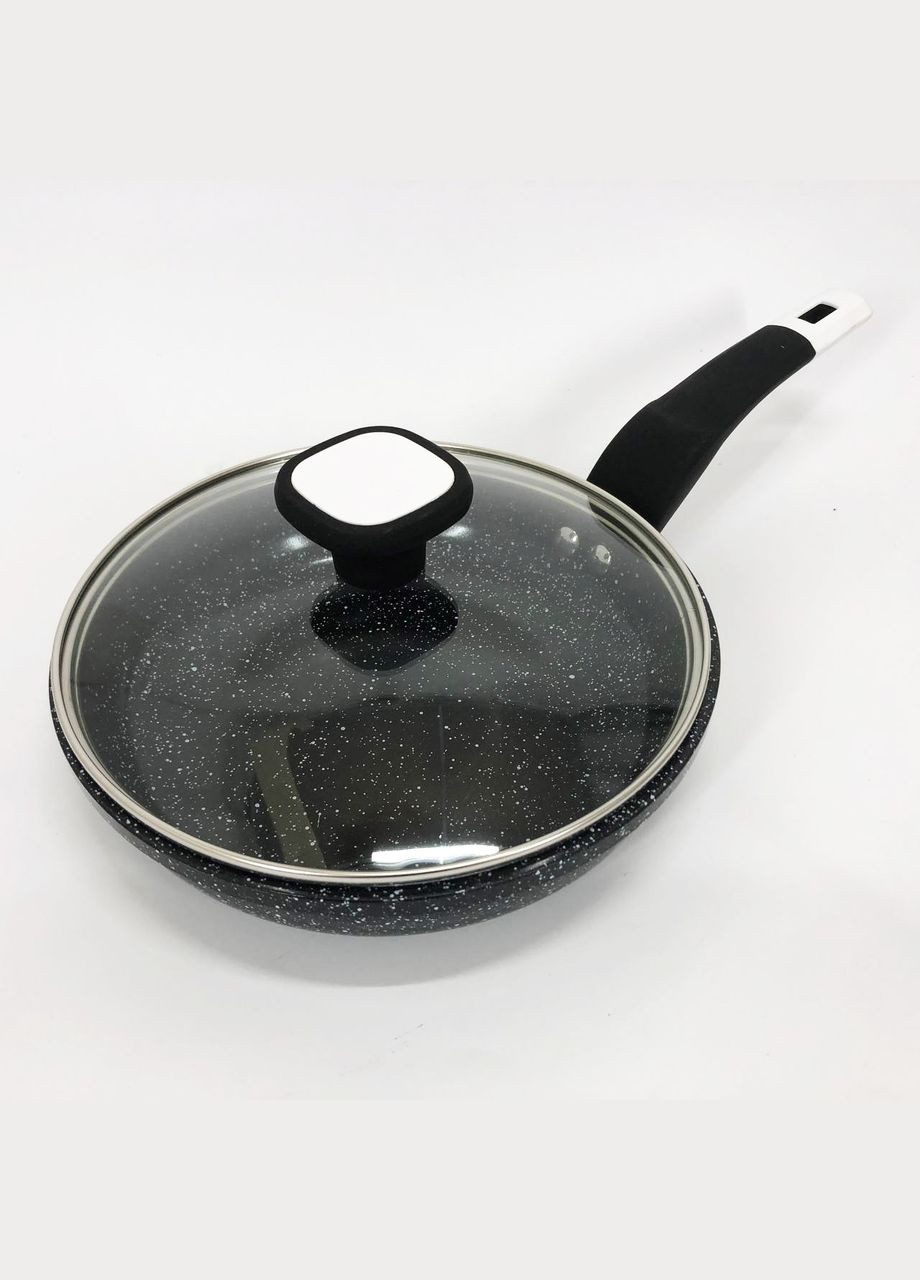 Сковорода UN-5143 20 см с крышкой с антипригарным гранитным покрытием, для всех видов плит Unique (364664779)