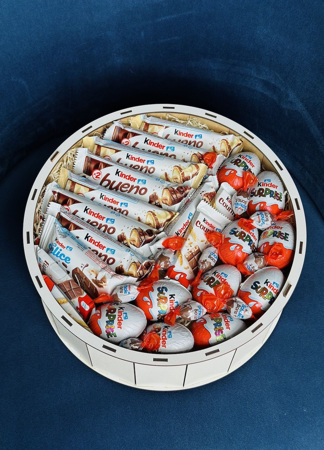 Универсальный съедобный подарочный деревянный бокс 27 см — женщины, парня, девушки Ohmybuket (343051936)