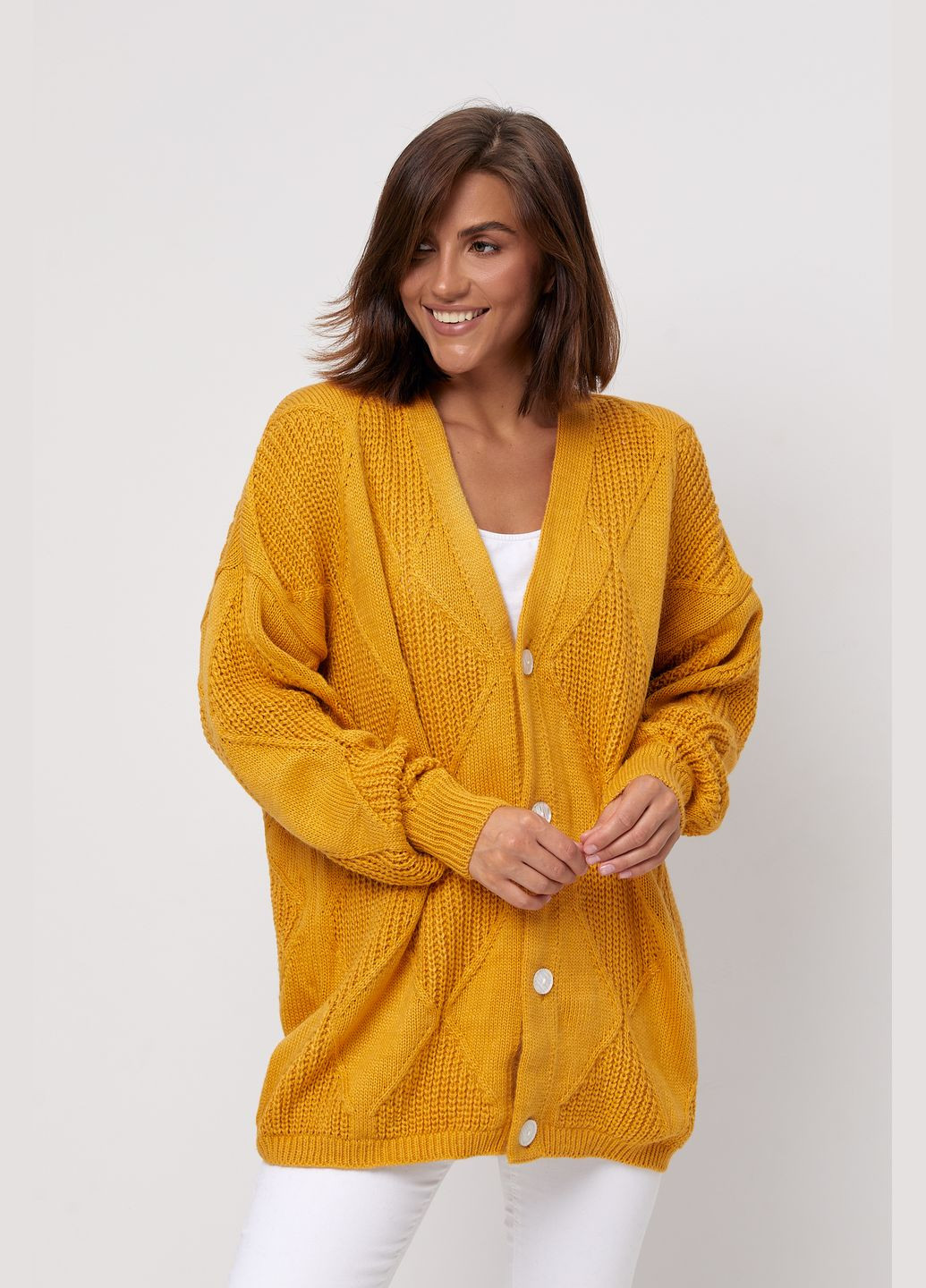 Жіночий в'язаний кардиган на гудзиках (-kardigan-235) MarSe (334892829)