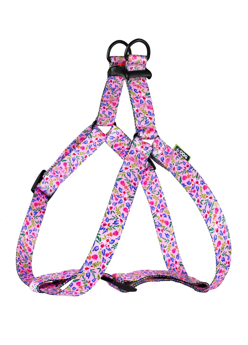 Шлей охоплення грудної клітки 50-81 см ширина 25 мм Flowers pink (2100102428011) Hi Dog (320760815)