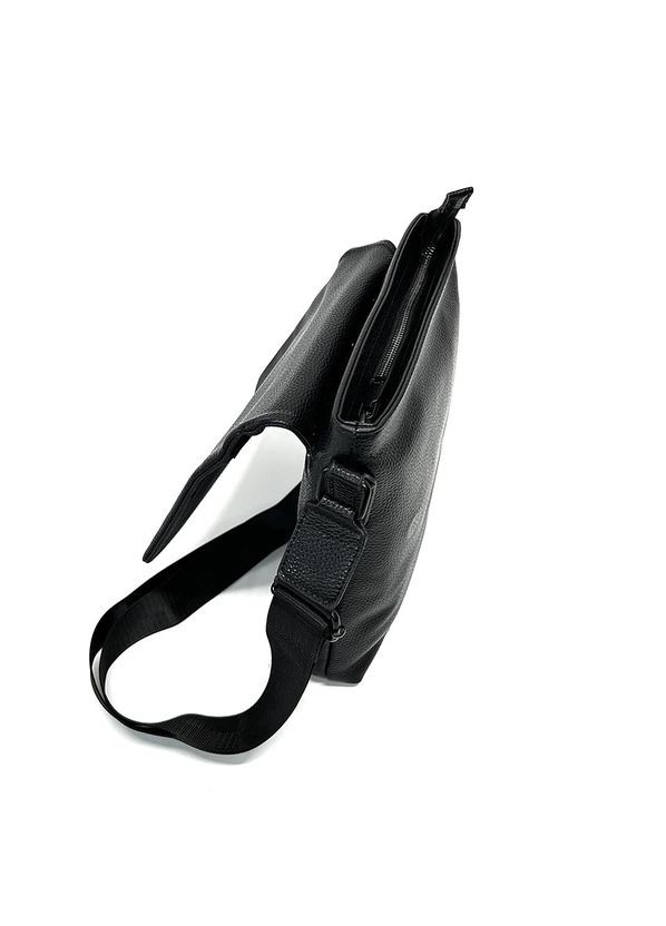 Сумка чоловіча шкіряна чорна молодіжна маленька через плече для документів No Brand (316715429)