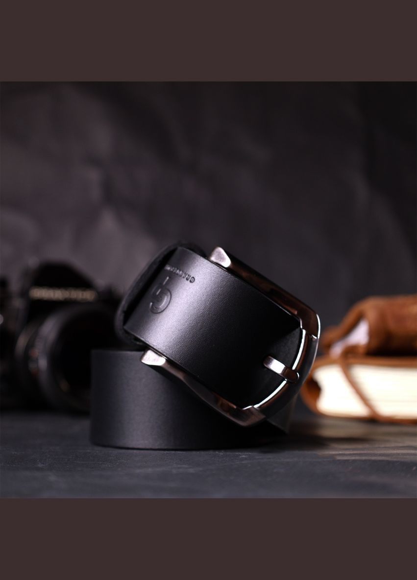 Превосходный ремень под джинсы из натуральной кожи 11686 Черный Grande Pelle (337353399)