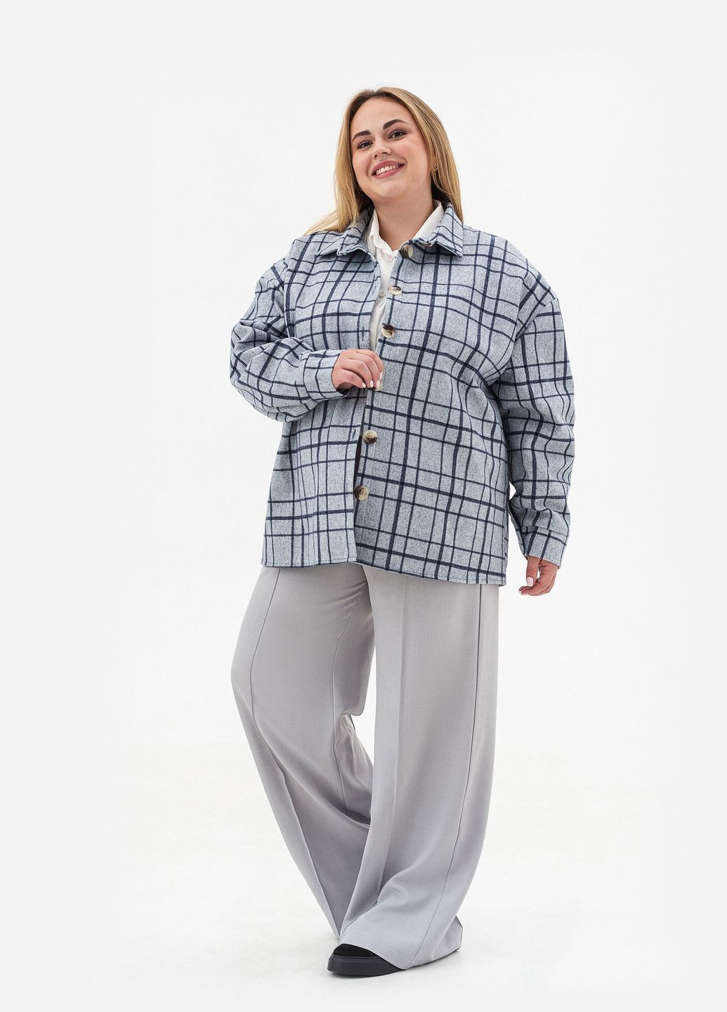 Синяя рубашка в полоску Garne