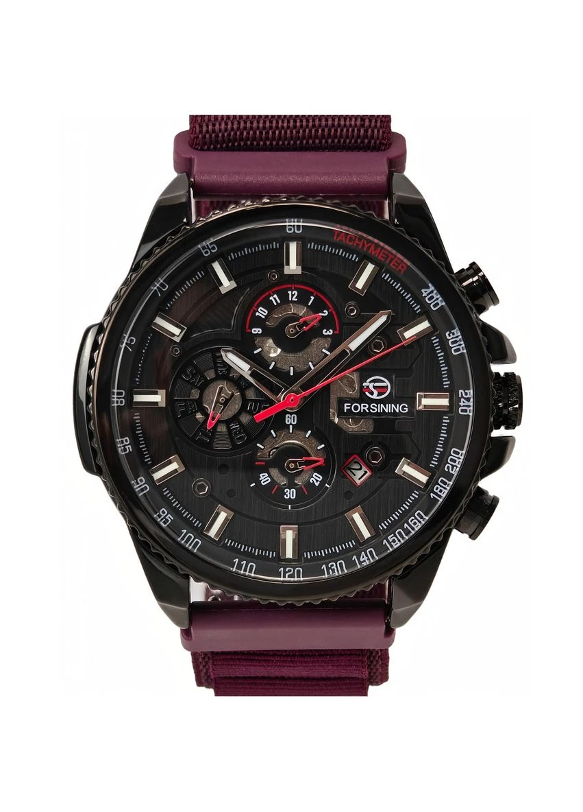 Finance Wine Red, 2 ремінці Forsining (391783746)