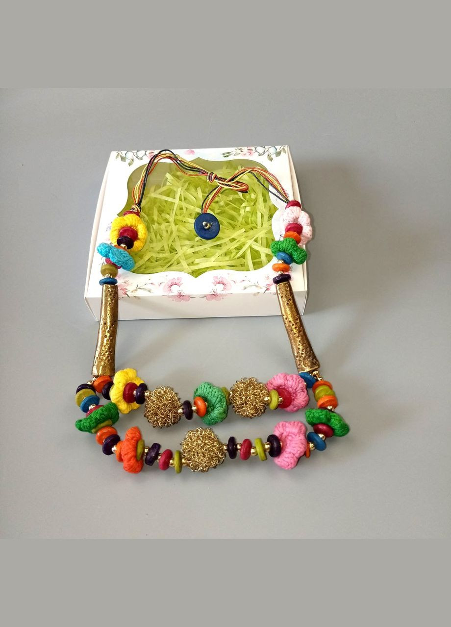 Намисто ручної роботи авторський дизайн стиль бохо дуже цікаве+подарунок No Brand (342384697)