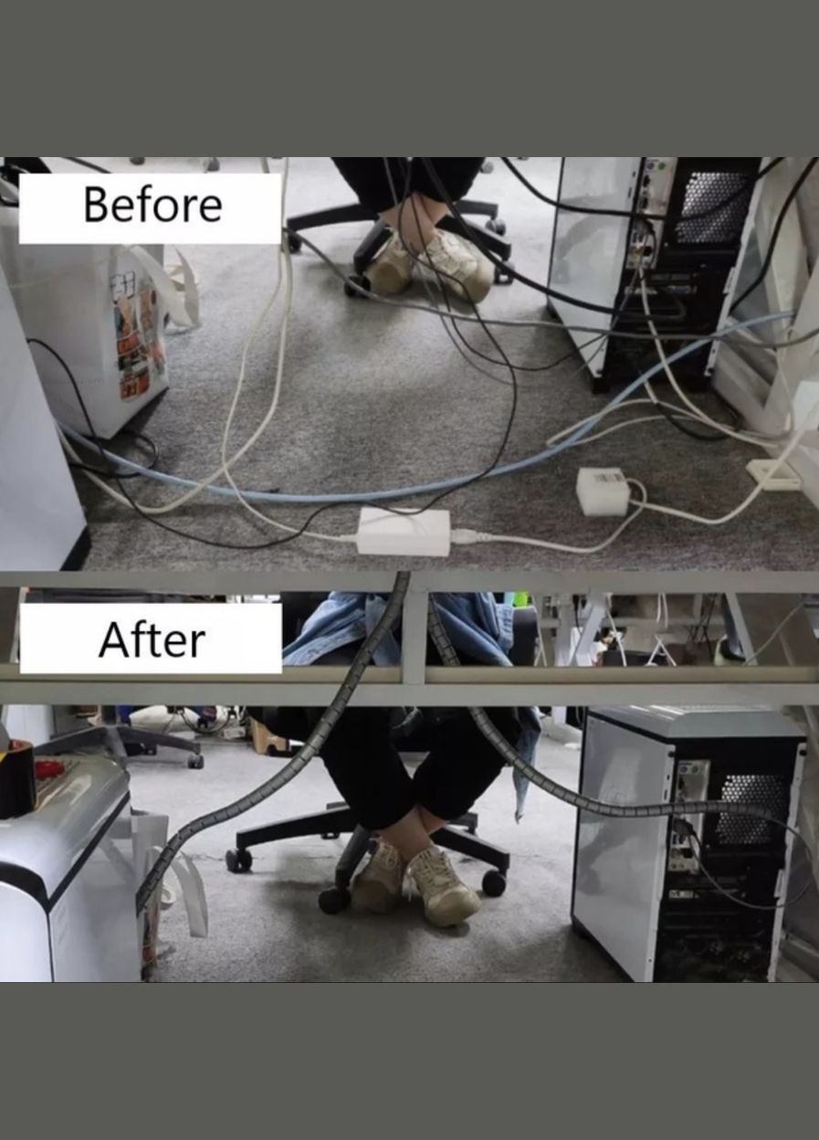 Органайзер кабеля фиксатор стяжка хомут держатель для проводов защита 2 м 16 мм Белый Lencent (340276282)