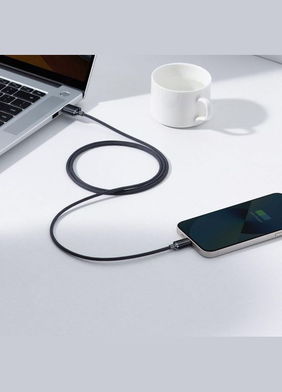 Кабель Crystal Shine Series Fast Charging Data Cable USB to iP 2.4A 2m Black (CAJY000101) Baseus (294978910)