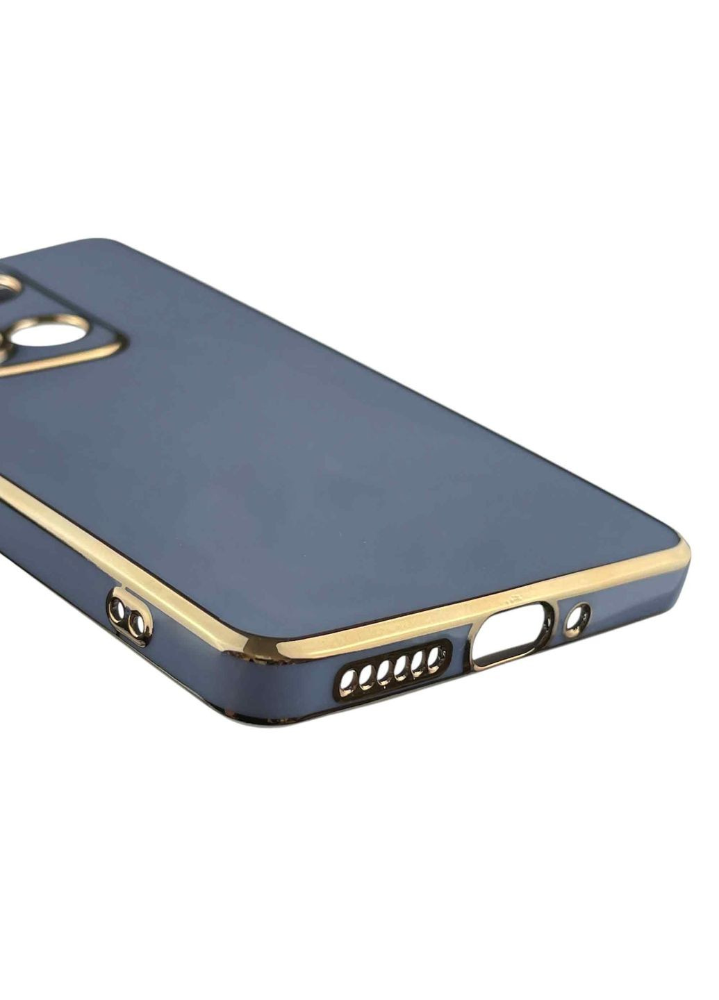 Чохол для Redmi Note 13 Pro 4G жіночий із золотою окантовкою із захистом камери на сяомі редмі нот 13 про 4г синій Xiaomi (366019274)