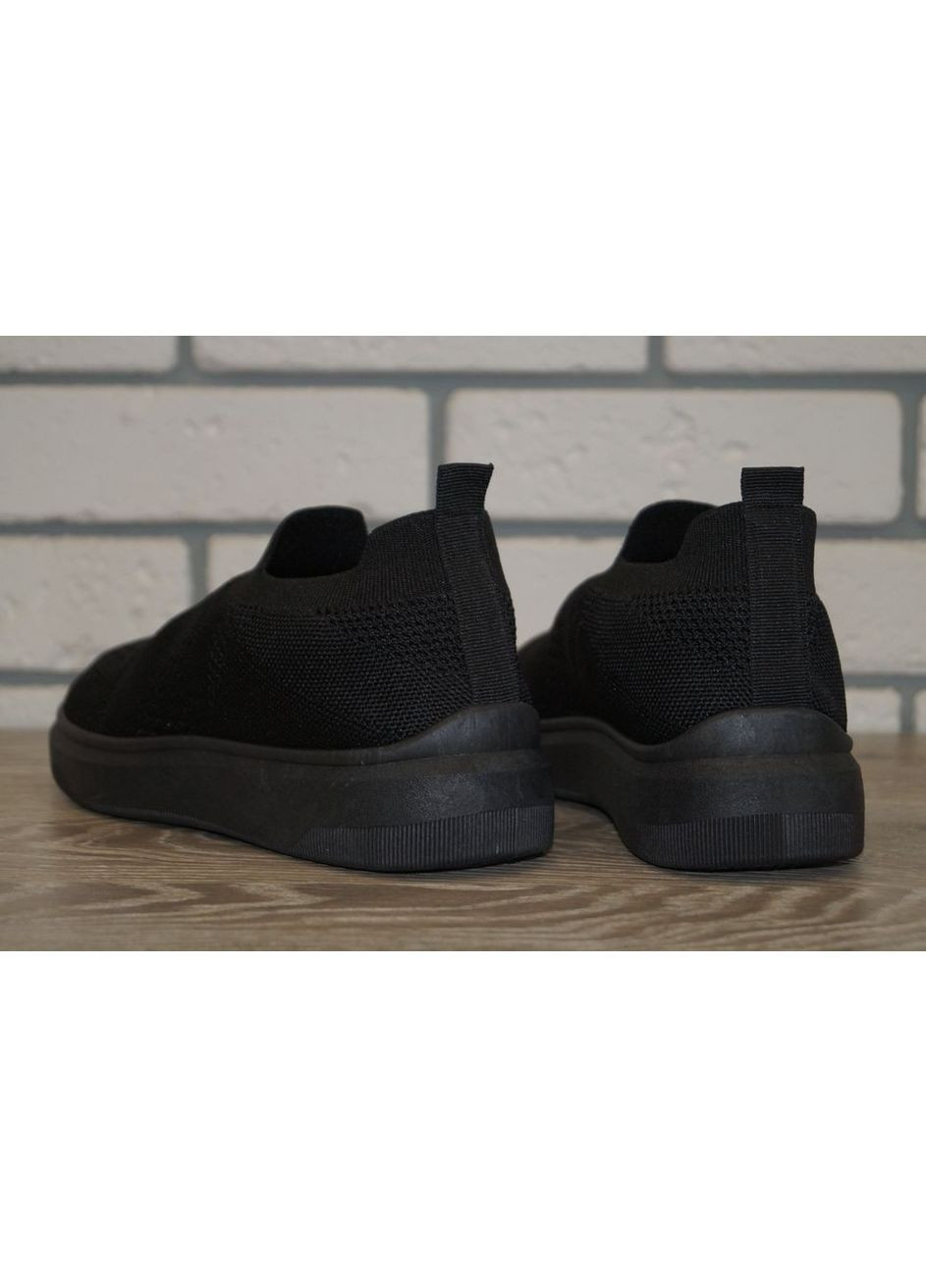 Кроссовки женские текстильные черные MaiNelin чёрные демисезоны (282620164)